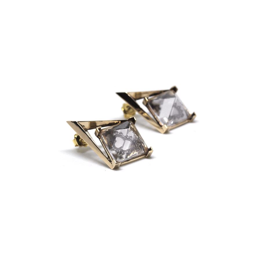 'Entropia' earrings with 'Sacred heart' ENTROPIA | OR S CDR-LASBRO CUO EX VO